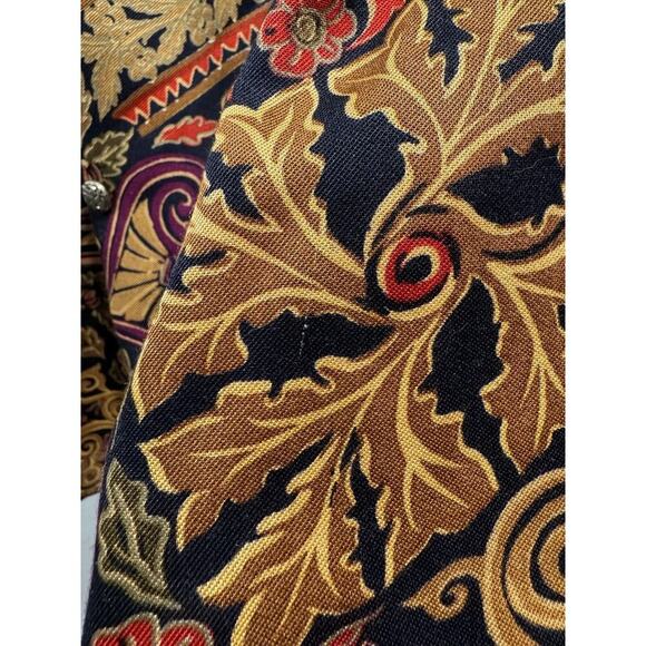 Vintage Norton McNaughton Double Breasted Lightweight VTG Artsy Floral Blazer - Picture 9 of 10